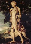 School of Fontainebleau Diana the Huntress oil painting